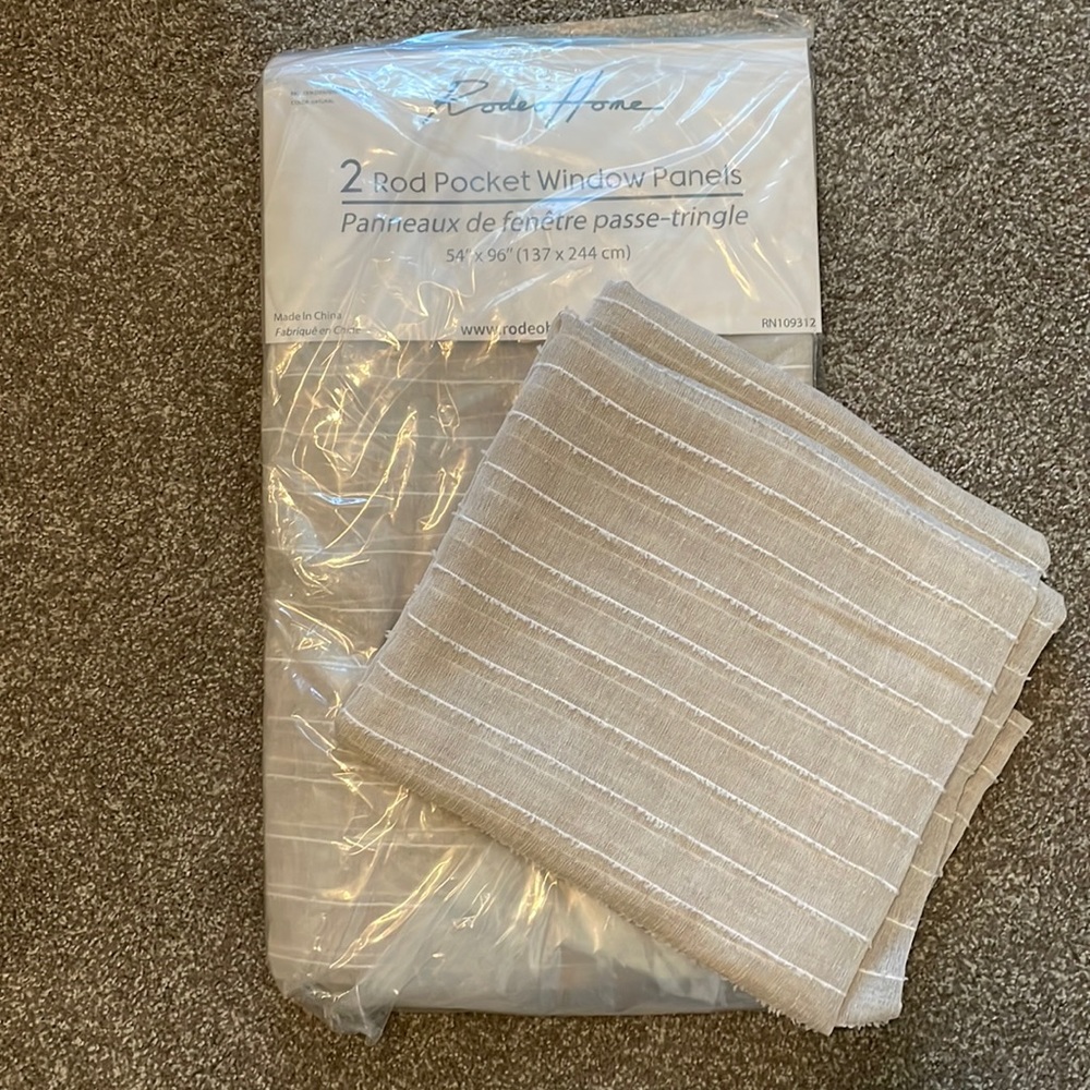 Rodeo Home Curtain Panels (2 new; 2 gently used)